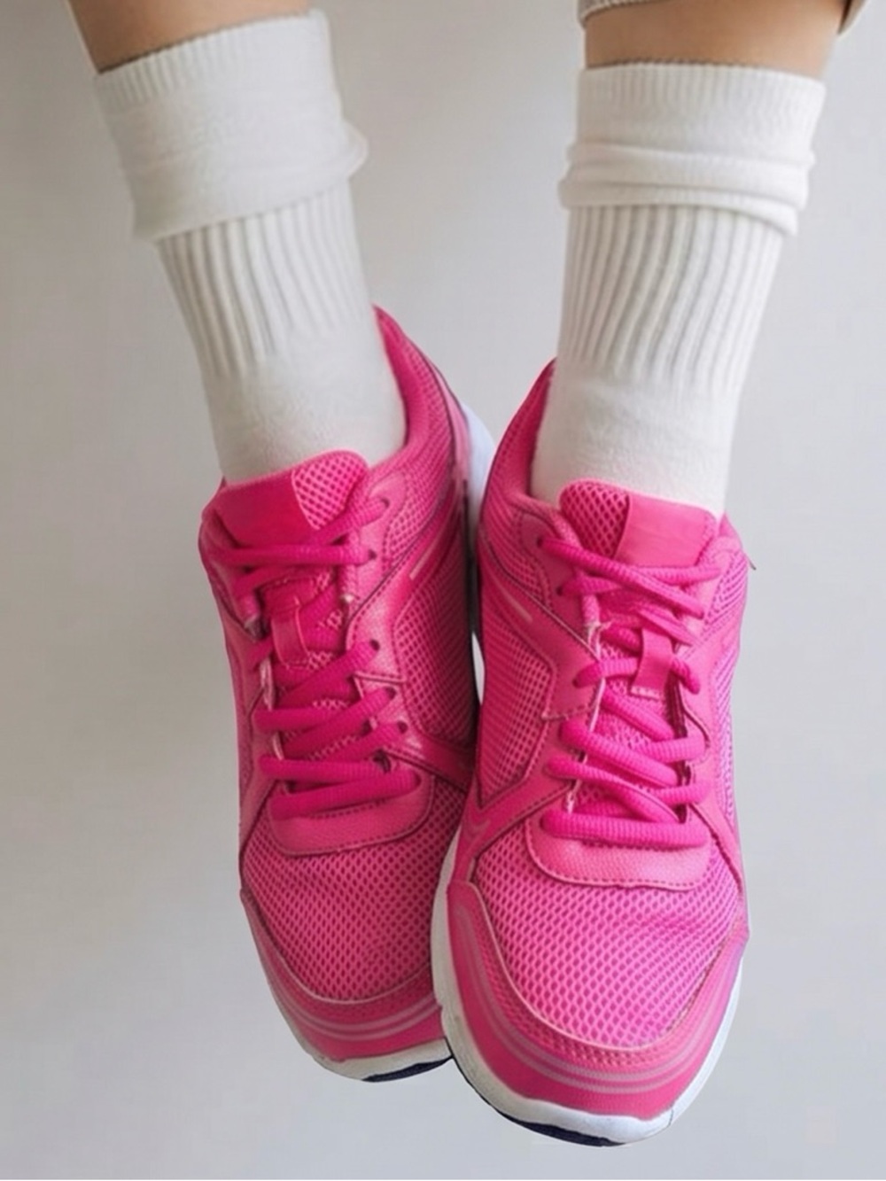 SALE FILA Bright Pink Mesh Athletic Sneakers